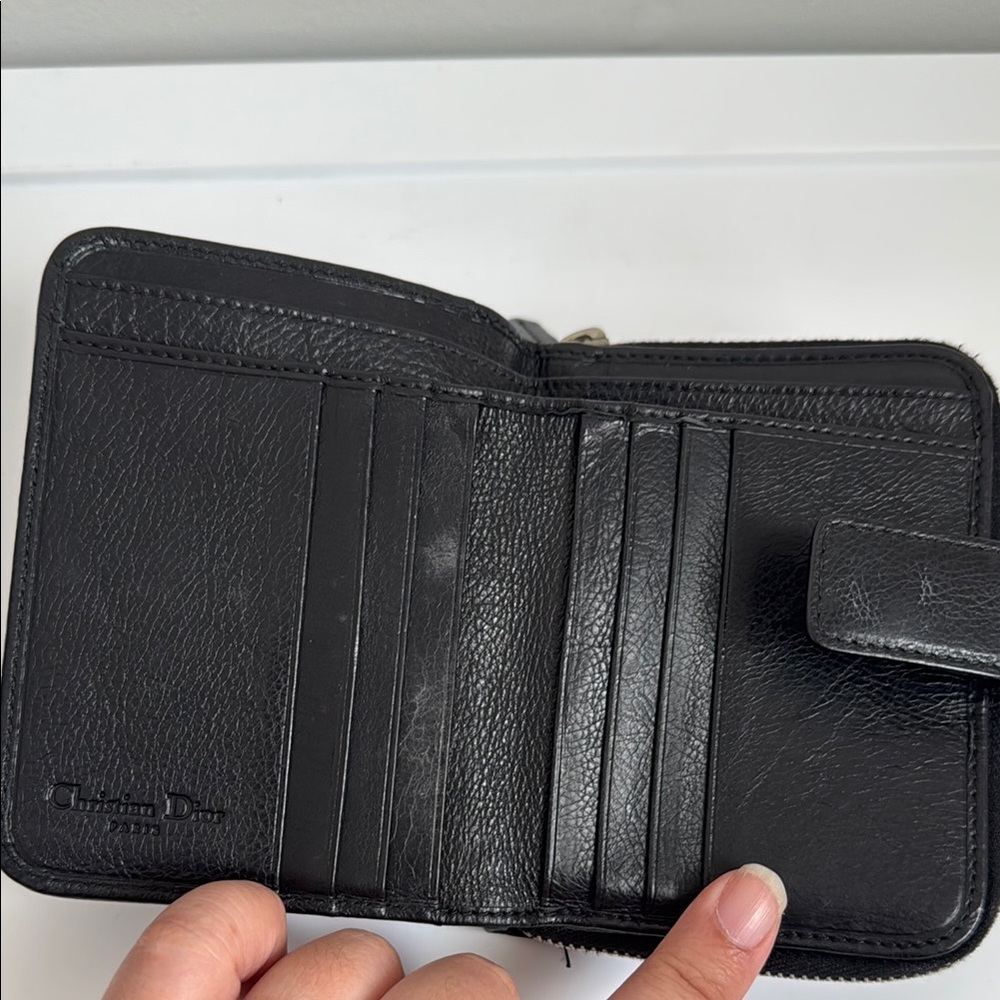 Dior Black Leather bifold wallet- pls read description - Picture 2 of 9